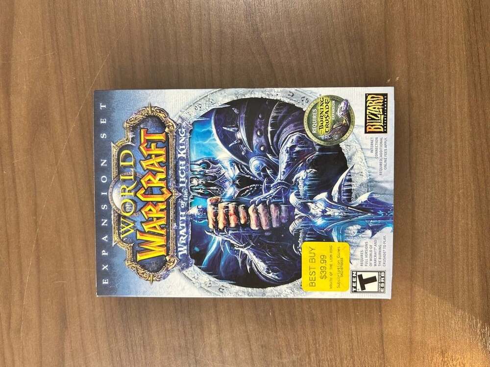 World of Warcraft Wrath of the Lich King PC DVD 2008 Box Manual Untested